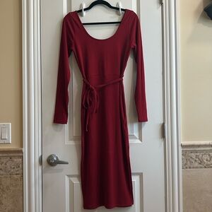 Long sleeve red dress